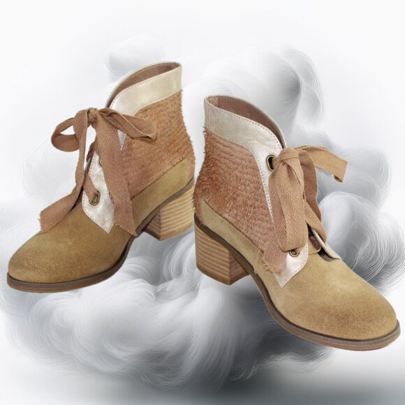 Antelope N52 Caroline Stone Lace Up Summer Ankle Bootie Size 36 (US 5-5.5) - Picture 6 of 10